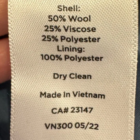 Talbots Jacket Blazer Teal Career Lined Gold Crest Buttons Wool Blend Size 10 - Picture 14 of 16